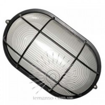 Св-к  20W овал з решіткою чорний IP54 BL1462 LEMANSO