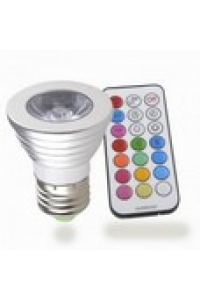 Світлодіодні  3W Е27 85-265V RGB пульт LM294 