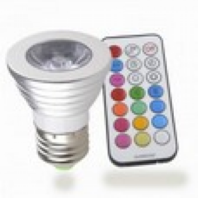 Світлодіодні  3W Е27 85-265V RGB пульт LM294 