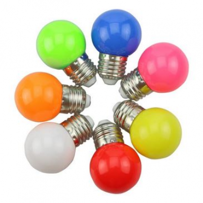 LED лампа G45 1.2W Е27 80LM фіолетова LM705 гар.1рік 
