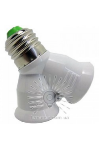 Патрон - перехідник LEMANSO E27 в E27+E27 (2*150W max.)/ LM122 Патрон - перехідник LEMANSO E27 в E27+E27 (2*150W max.)/ LM122