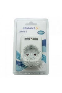 Розетка з двома USB гніздами LM681 Розетка з двома USB гніздами LM681