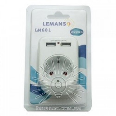 Розетка з двома USB гніздами LM681 Розетка з двома USB гніздами LM681