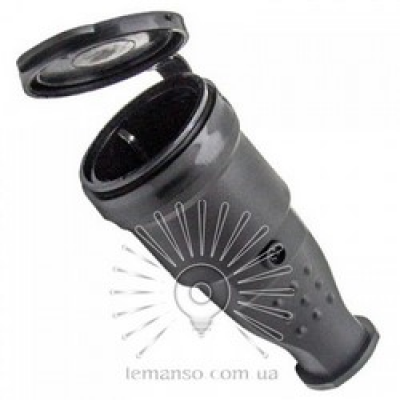 Гніздо з кришкою заз 16А,каучук IP44 LMА 053 