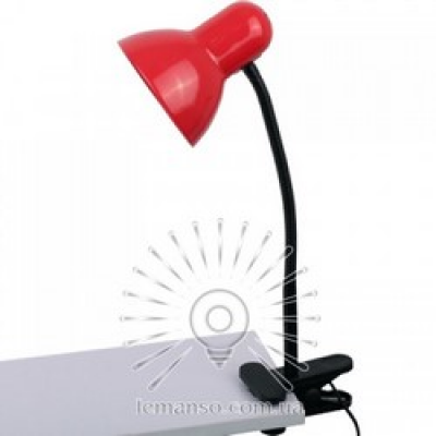 LMN097 Настільна лампа 60W Е27 прищіпка червоний LMN097 Настільна лампа 60W Е27 прищіпка червоний