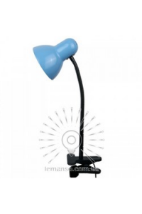 LMN097 Настільна лампа 60W Е27 прищіпка синій