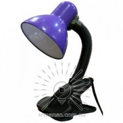 Лампа настільна 60W Е27 LMN095 прищіпка фіолетова Лампа настільна 60W Е27 LMN095 прищіпка фіолетова