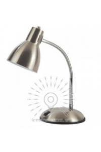 LMN098 Настільна лампа 60W E27 срібна з вимикачем