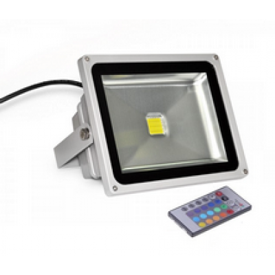 Прожектор 30W RGB пульт IP65 сірий LMP76-30 (31) Прожектор 30W RGB пульт IP65 сірий LMP76-30 (31)