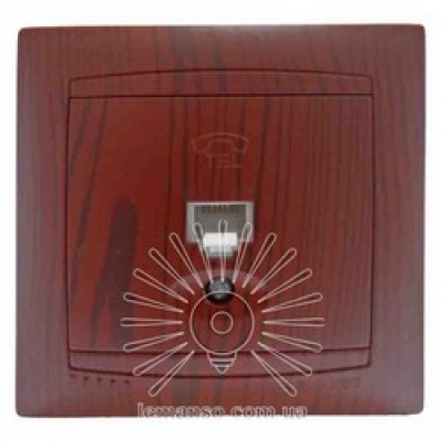 Розетка телефонна 1-а  Сакура вишня LMR1525 