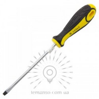 Викрутка плоска 5х125 жовто-чорна LEMANSO LTL30005 