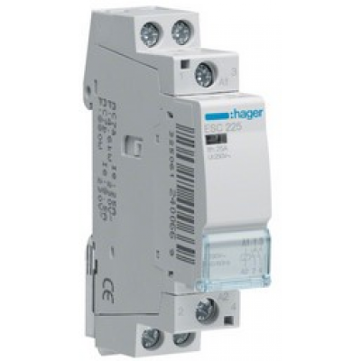 Контактор 25A, 2HВ, 230V, Hager Контактор 25A, 2HВ, 230V, Hager