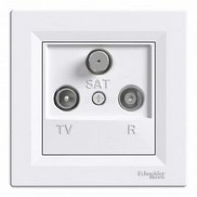 Розетка TV/R/SAT кінцева (1дБ) біл. Аsfora Schneider Electric