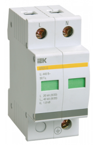 Обмеж. імп. перенапруг ОПС1-D 2Р In=5kA Un=230B Im=10kA УEK