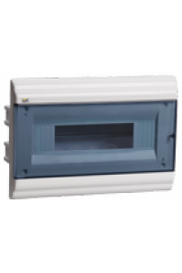 Корпус пласт. ЩРВ-П-12 мод. 1ряд вбудов. 306x210x100 IP41 прозорі двер  PRIME