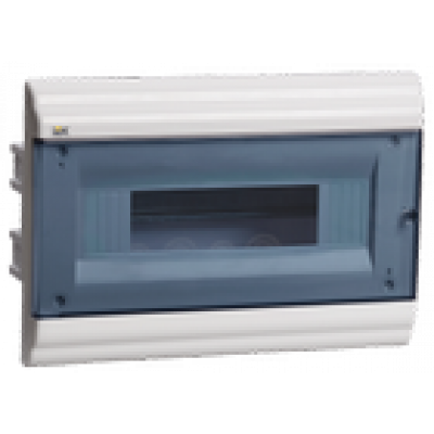 Корпус пласт. ЩРВ-П-12 мод. 1ряд вбудов. 306x210x100 IP41 прозорі двер  PRIME