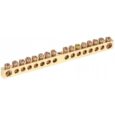 Шина PEN "земля-нуль" 6х9мм 16/1 16груп/кріп по центру IEK
