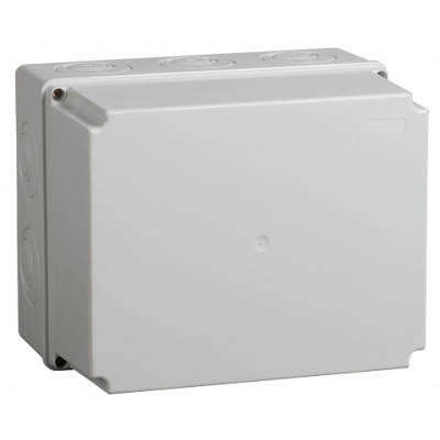 Коробка КМ41274 розпаювальна для в/п 240х195х165 мм IP55 (RAL7035, кабельні вводи 5 шт) Коробка КМ41274 розпаювальна для в/п 240х195х165 мм IP55 (RAL7035, кабельні вводи 5 шт)