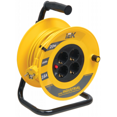 Катушка УК20 з т/з 4 місця 2Р+PЕ/20м 3х1,5 мм2 "Industrial" Катушка УК20 з т/з 4 місця 2Р+PЕ/20м 3х1,5 мм2 "Industrial"
