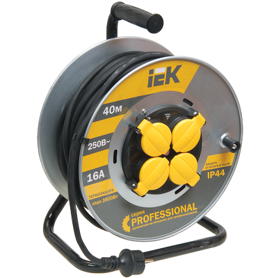 Катушка УК40 на мет з т/з 4 місця 2Р+PЕ/40м КГ 3х1,5мм2 IP44 "Professional" Катушка УК40 на мет з т/з 4 місця 2Р+PЕ/40м КГ 3х1,5мм2 IP44 "Professional"