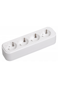 Колодка 4гнізда заз   К04 4 місця с заз CLASSIC IEK