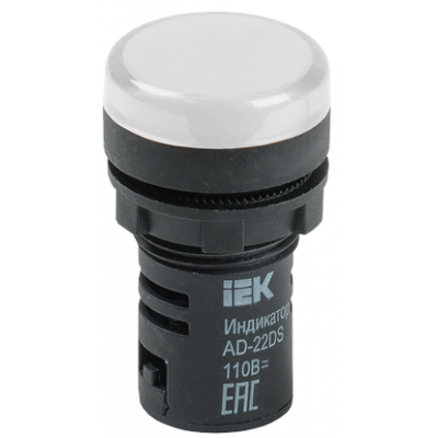 Лампа AD-22DS LED-матриця d22мм білий 110В AC/DC IEK