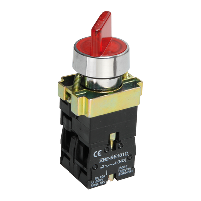 Перемикач LAY5-BK2465 2 положення червоний IEK Перемикач LAY5-BK2465 2 положення червоний IEK