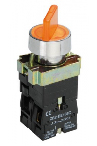 Перемикач LAY5-BK2565 2 положення жовтий IEK Перемикач LAY5-BK2565 2 положення жовтий IEK