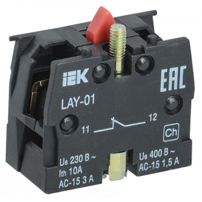Контактний блок 1р (1НЗ) для серії LAY5 розмикаючий IEK