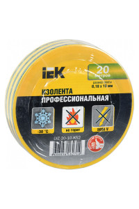 Ізоляційна стрічка 0.18х19 мм жовто-зелена 20 метрів високоякісна УЕК Ізоляційна стрічка 0.18х19 мм жовто-зелена 20 метрів високоякісна УЕК