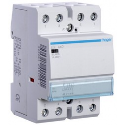 Контактор 40A, 4HВ, 230V, Hager Контактор 40A, 4HВ, 230V, Hager
