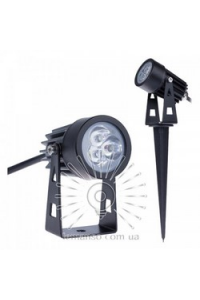Світильник садовий  3W 270LM 85-265V 6500К IP54 чорний LM3703