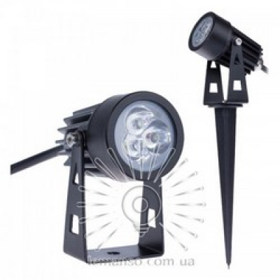 Світильник садовий  3W 270LM 85-265V 6500К IP54 чорний LM3703