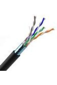 Кабель зв'язку вита пара F/UTP, кат.5E 4х2х24(0,51мм)AWG,РЕ 305м, чорний зовнішній (ЗЗКМ)
