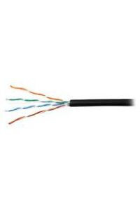 Кабель зв'язку вита пара U/UTP,кат.5E 4х2х24(0,51мм)AWG,РЕ 500м, чорний внутрішній ЗЗКМ Кабель зв'язку вита пара U/UTP,кат.5E 4х2х24(0,51мм)AWG,РЕ 500м, чорний внутрішній ЗЗКМ