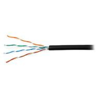 Кабель зв'язку вита пара U/UTP,кат.5E 4х2х24(0,51мм)AWG,РЕ 500м, чорний внутрішній ЗЗКМ