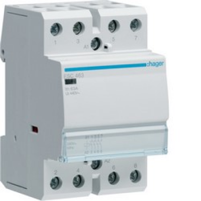 Контактор 63A, 4HВ, 230V, Hager 3місця Контактор 63A, 4HВ, 230V, Hager 3місця