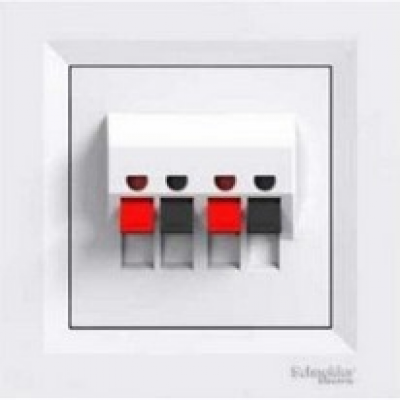 Розетка акустична (аудіорозетка) біла Аsfоra Schneider Electric
