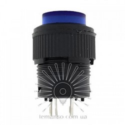 Кнопка LSW13  кругла синя з LED підсвіт 