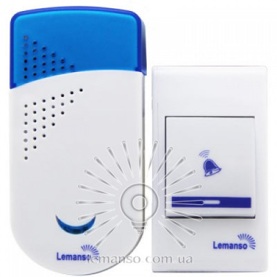 Дзвінок 230V білий з синім LDB44 LEMANSO