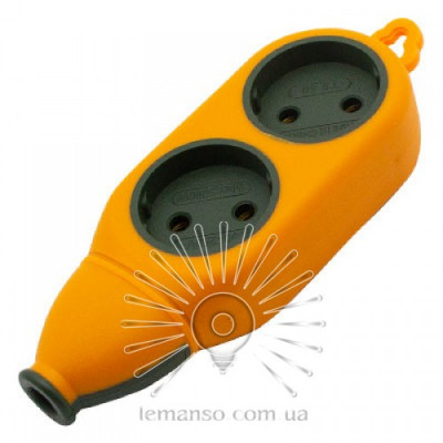 Колодка "Апельсин" 2 гнізда 10А/250V без заз LMK75001 LEMANSO    
