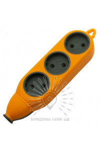 Колодка "Апельсин" 3 гнізда 10А/250V без заз LMK75002 LEMANSO    