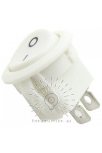Перемикач LSW35 кругла біла з фікс.6A ON-OFF (25шт) Перемикач LSW35 кругла біла з фікс.6A ON-OFF (25шт)