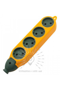 Колодка "Апельсин" 4+4 гнізда 10А/250V без заз, LMK75008 LEMANSO Колодка "Апельсин" 4+4 гнізда 10А/250V без заз, LMK75008 LEMANSO