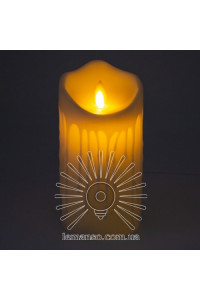 Свічка LED  75*150мм 2700К 3xAAA (нема в компл.) IP20 / LM36003 (+пульт, еф. полум'я)