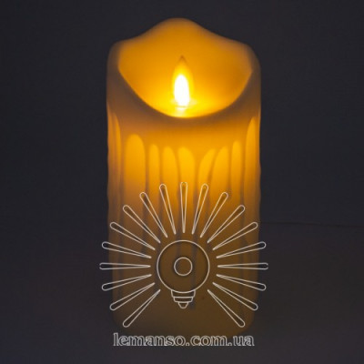 Свічка LED  75*150мм 2700К 3xAAA (нема в компл.) IP20 / LM36003 (+пульт, еф. полум'я)