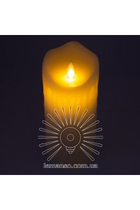 Свічка LED  75*175мм 2700К 3xAAA (нема в компл.) IP20 / LM36004 (+пульт, еф. полум'я)
