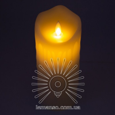 Свічка LED 75*175мм 2700К 3xAAA (нема в компл.) IP20 / LM36004 (+пульт, еф. полум'я) Свічка LED 75*175мм 2700К 3xAAA (нема в компл.) IP20 / LM36004 (+пульт, еф. полум'я)