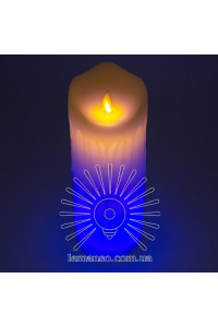 Свічка LED  75*200мм RGB 3xAAA (нема в компл.) IP20 / LM36010 (+пульт, еф. полум'я)