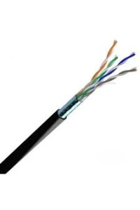 Кабель зв'язку вита пара F/UTP, кат.5E 4х2х24(0,51мм)AWG,РЕ 500м, чорний зовнішній ЗЗКМ